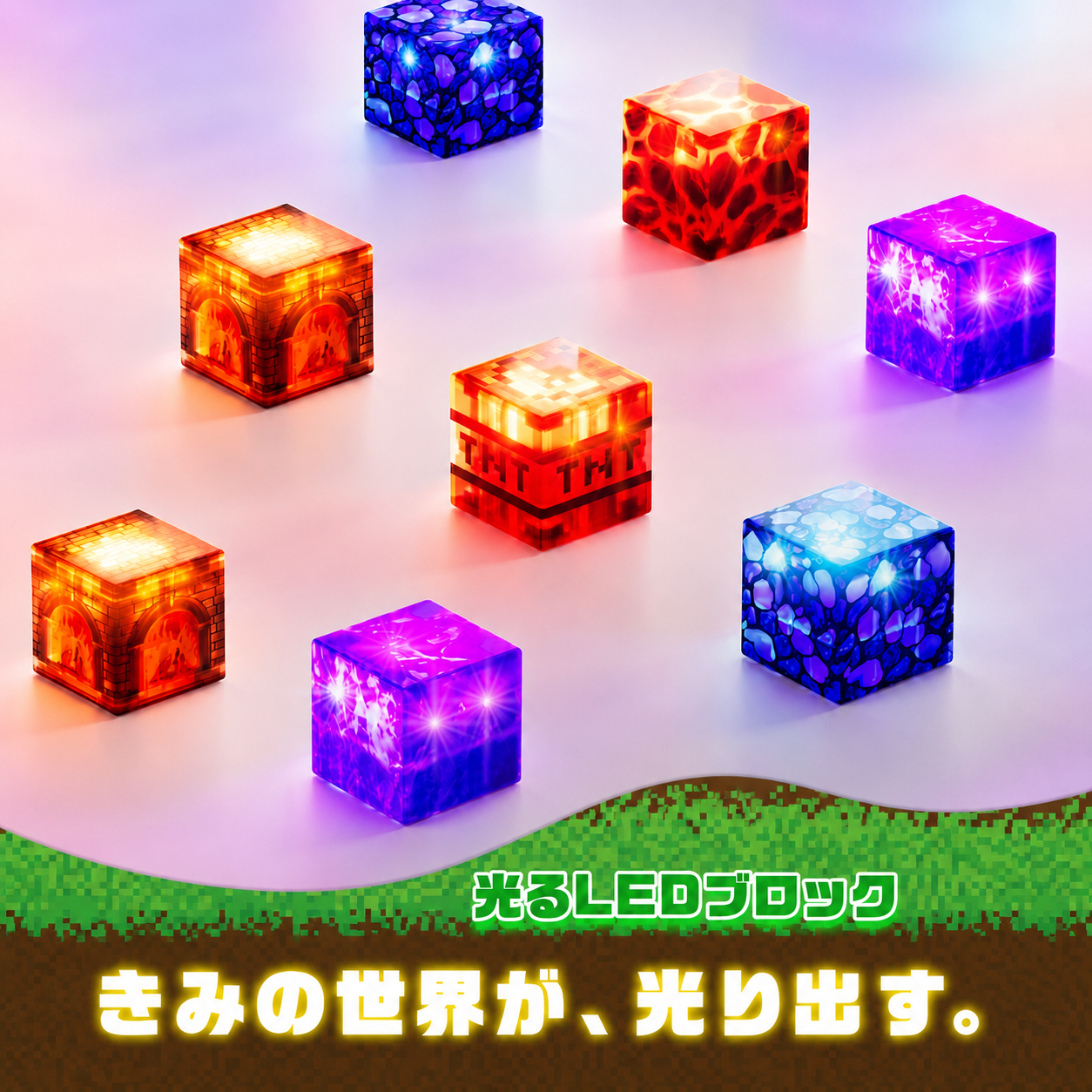 KIRAMEKU™【光の王国】光る！｜ カチッと簡単。遊びながら“考える力”が育つ知育磁石ブロック 200ピース